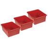 Stowaway® 5" Letter Box no Lid, Red, Pack of 3