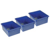 Stowaway® 5" Letter Box no Lid, Blue, Pack of 3