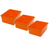 Stowaway® 5" Letter Box no Lid, Orange, Pack of 3