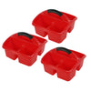 Deluxe Small Utility Caddy, Red, Pack of 3