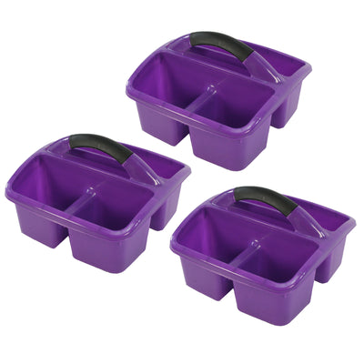 Deluxe Small Utility Caddy, Purple, Pack of 3
