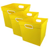 Cube Bin, Yellow, Pack of 3