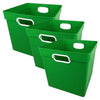 Cube Bin, Green, Pack of 3