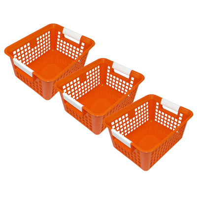 Tattle® Book Basket, Orange, Pack of 3