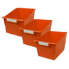 Tattle® Wide Shelf File, Orange, Pack of 3