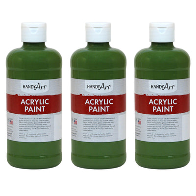 Acrylic Paint 16 oz, Green Oxide, Pack of 3