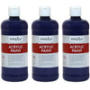 Acrylic Paint 16 oz, Violet, Pack of 3