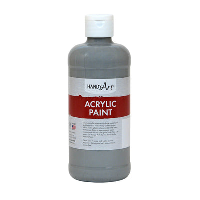 Acrylic Paint 16 oz, Gray, Pack of 3