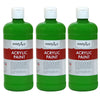 Acrylic Paint 16 oz, Light Green, Pack of 3