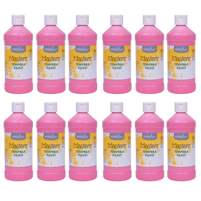 Little Masters® Tempera Paint, Pink, 16 oz., Pack of 12