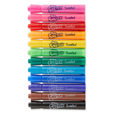 Scented Markers, Chisel Tip, Assorted Colors, Pack of 12