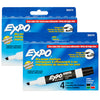 Low Odor Dry Erase Markers, Assorted, 4 Per Pack, 2 Packs