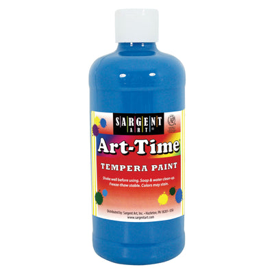 Art-Time® Tempera Paint, Turquoise, 16 oz., Pack of 12