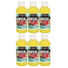 Acrylic Paint, 8 oz., Yellow, Pack of 6