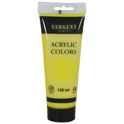 Acrylic Paint Tube, 120 ml, Lemon Yellow Cadmium, Pack of 6