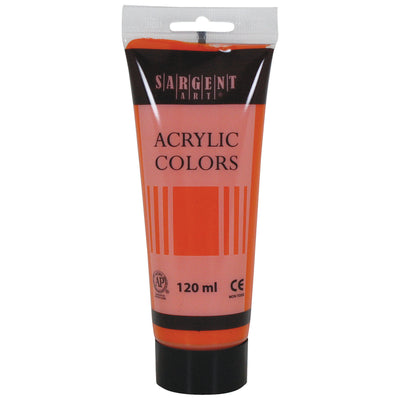 Acrylic Paint Tube, 120 ml, Cadmium Orange Hue, Pack of 6