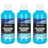 Acrylic Pouring Paint, 8 oz, Spectral Blue, Pack of 3