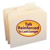 File Folders, Reinforced 1-3-Cut Tab, Letter Size, Manila, Box of 100