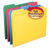 File Folders, Reinforced 1-3-Cut Tab, Letter Size, 4 Assorted Colors, 12 Per Box, 2 Boxes