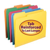 File Folders, Reinforced 1-3-Cut Tab, Letter Size, Assorted Colors, Box of 100