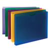 Poly File Jacket, Straight-Cut Tab, 1" Expansion, Letter Size, Assorted Colors, 10 Per Pack