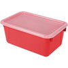 Small Cubby Bin with Cover, Classroom Red