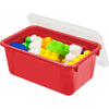 Small Cubby Bin with Cover, Classroom Red
