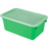 Small Cubby Bin with Cover, Classroom Green