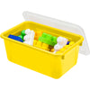 Small Cubby Bin, with Cover, Classroom Yellow, Pack of 2