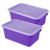 Small Cubby Bin, with Cover, Classroom Purple, Pack of 2