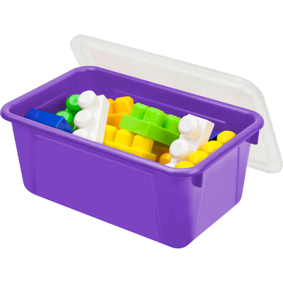 Small Cubby Bin, with Cover, Classroom Purple, Pack of 2