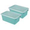 Small Cubby Bin, with Cover, Classroom Teal, Pack of 2