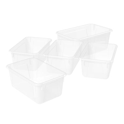 Small Cubby Bin, Translucent, 5-Pack