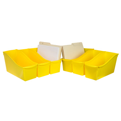 Large Book Bin, Yellow, Pack of 6