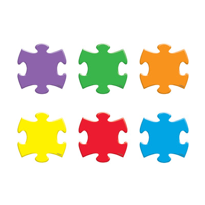 Puzzle Pieces Mini Accents Variety Pack, 36 Per Pack, 6 Packs