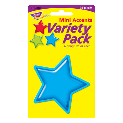 Gumdrop Stars Mini Accents Variety Pack, 36 Per Pack, 6 Packs