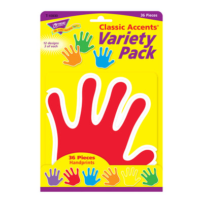 Handprints Classic Accents® Variety Pack, 36 Per Pack, 3 Packs