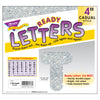 Silver Sparkle 4" Casual Uppercase Ready Letters®, 71 Per Pack, 3 Packs