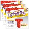 Red Sparkle 4" Casual Uppercase Ready Letters®, 3 Packs