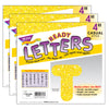 Yellow Sparkle 4" Casual Uppercase Ready Letters®, 71 Per Pack, 3 Packs