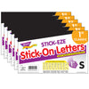 Black 1" STICK-EZE® Stick-On Letters, 324 Pieces Per Pack, 6 Packs