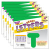 Green 4" Casual Uppercase Ready Letters®, 6 Packs