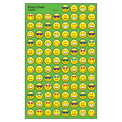 Emoji Cheer superSpots® Stickers, 800 Per Pack, 6 Packs