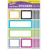 Color Harmony Painted Labels superShapes Stickers - Large, 24 Per Pack, 6 Packs