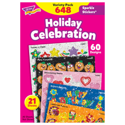 Holiday Celebration Sparkle Stickers® Variety Pack, 648 ct