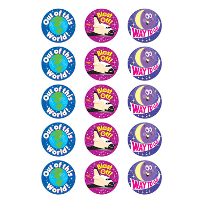 Earth & Space-Grape Stinky Stickers®, 60 Per Pack, 12 Packs