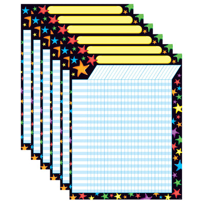 Gel Stars Incentive Chart, 17" x 22", Pack of 6