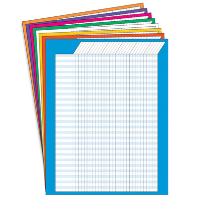 Vertical Incentive Charts, 22" x 28", Jumbo Variety Pack - Pack of 8