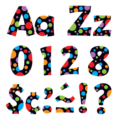 Neon Dots 4" Playful Combo Ready Letters®, 3 Packs