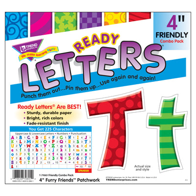 Patchwork FF 4" Friendly Combo Ready Letters®, 3 Packs